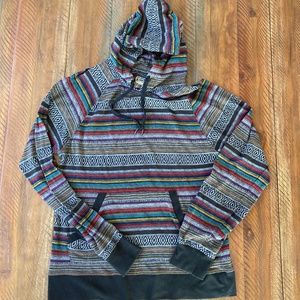 Boho Print Hoodie Top